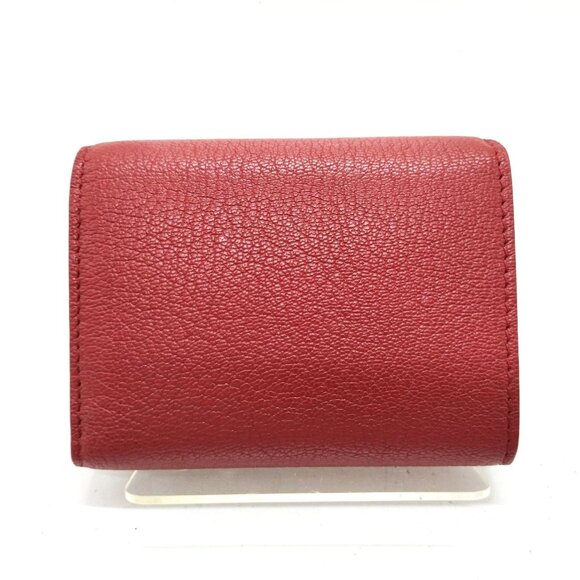 Burberry Wallet Red Leather 200-082425 - Picture 2 of 9